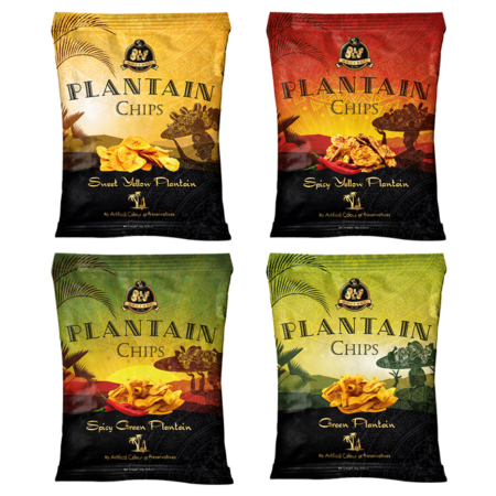 Box of Olu Olu Plantain Chips